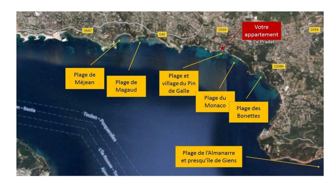**** Beau T2 De 40 M2, Jardin De 70M2, Au Calme, A 50 Metres De La Plage Le Pradet Exterior foto